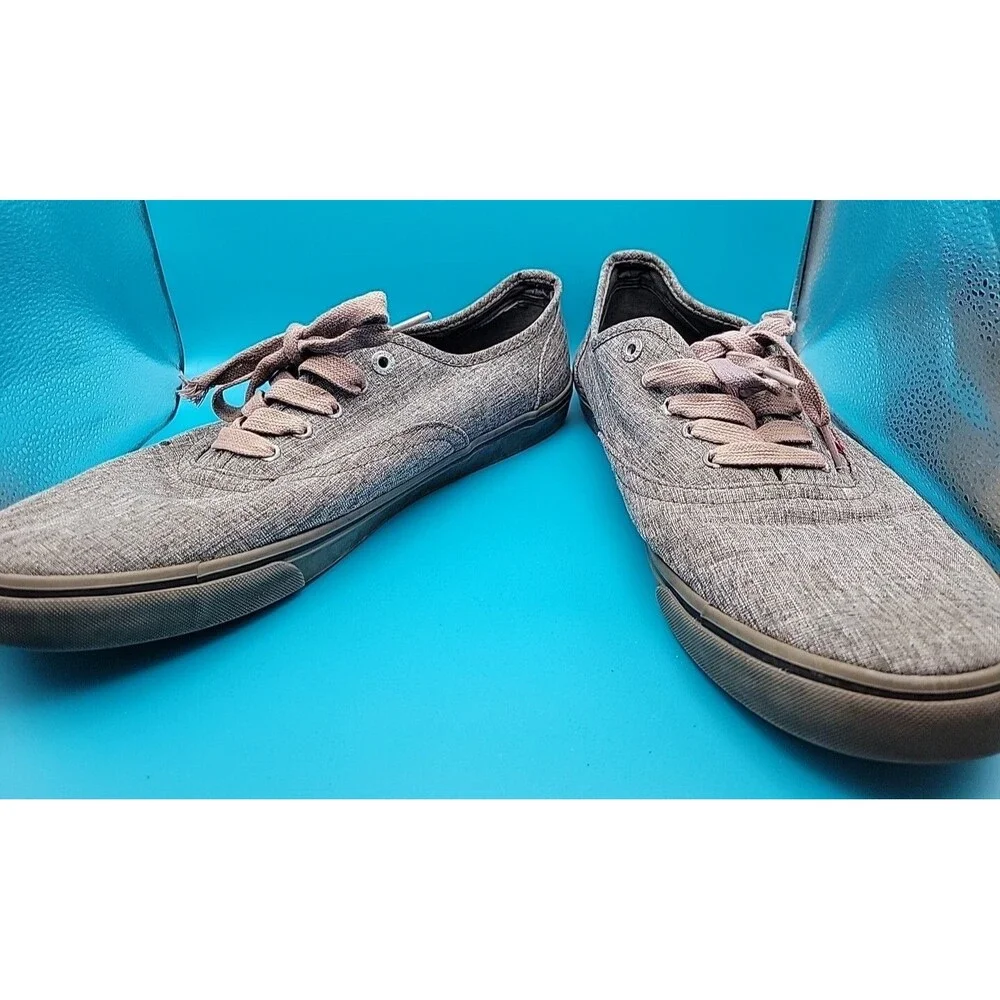 LEVI’s Mens Size 13 Gray Canvas Sneakers / Casual Shoes, Lace Up Shoes